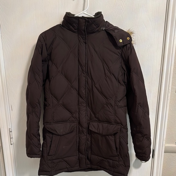 Lands End Women’s‎ S Down Filled Winter Coat Removable Hood Warm Quilted Puffer - Picture 1 of 16